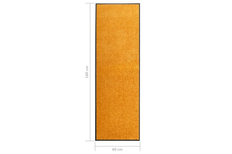 Dørmatte vaskbar oransje 60x180 cm - Oransj - Tekstiler - Tepper & Matter - Hall matte