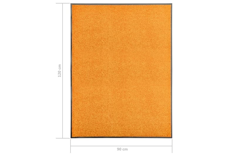 Dørmatte vaskbar oransje 90x120 cm - Oransj - Tekstiler - Tepper & Matter - Hall matte