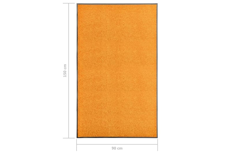 Dørmatte vaskbar oransje 90x150 cm - Oransj - Tekstiler - Tepper & Matter - Hall matte