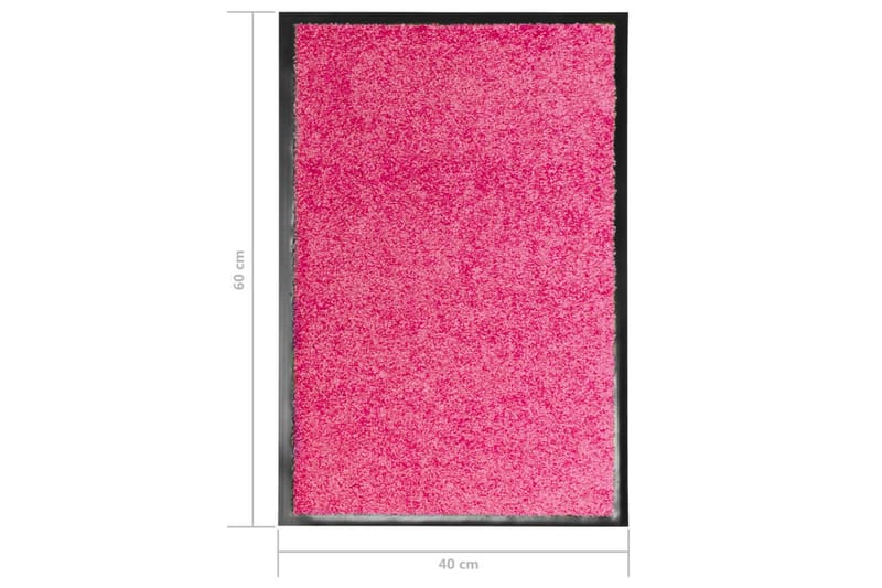 Dørmatte vaskbar rosa 40x60 cm - Rosa - Tekstiler - Tepper & Matter - Hall matte