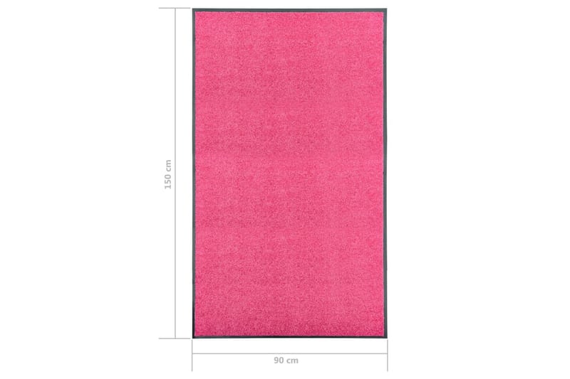 Dørmatte vaskbar rosa 90x150 cm - Rosa - Tekstiler - Tepper & Matter - Hall matte