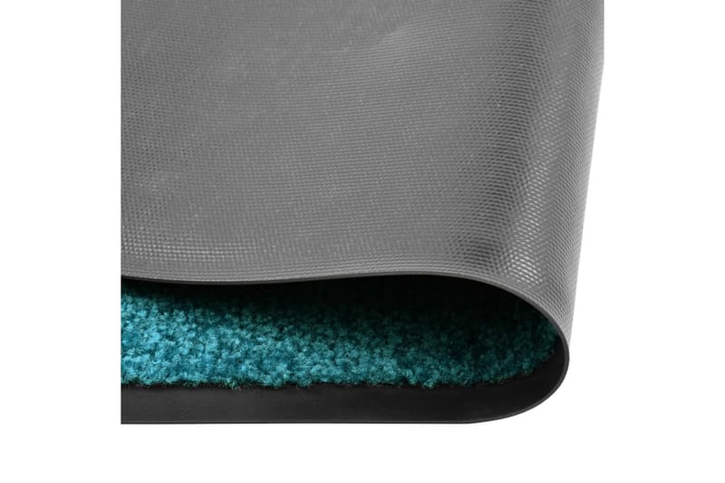 Dørmatte vaskbar turkis 120x180 cm - Blå - Gummiert tepper - Små tepper - Mønstrede tepper - Store tepper - Hall matte - Håndvevde tepper - Dørmatte og entrématte