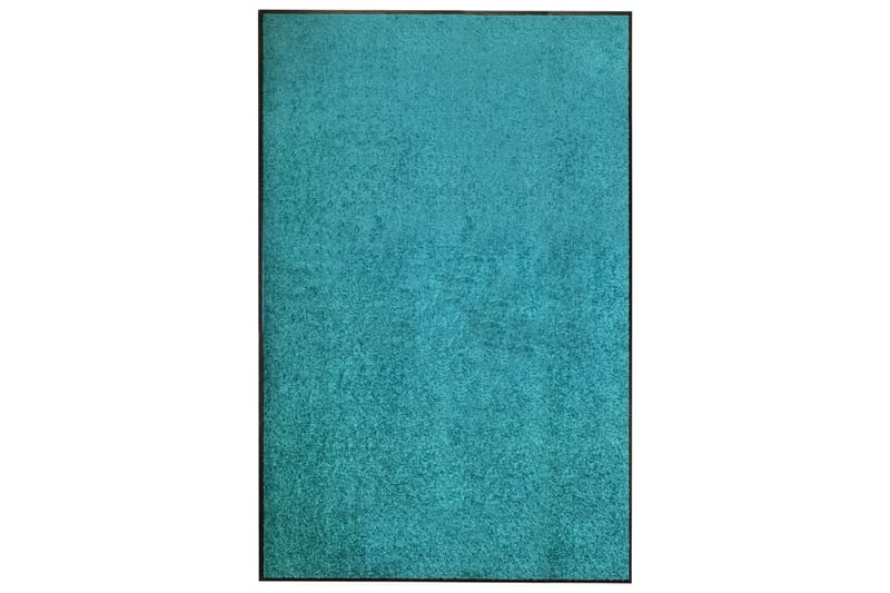 Dørmatte vaskbar turkis 120x180 cm - Blå - Gummiert tepper - Små tepper - Mønstrede tepper - Store tepper - Hall matte - Håndvevde tepper - Dørmatte og entrématte