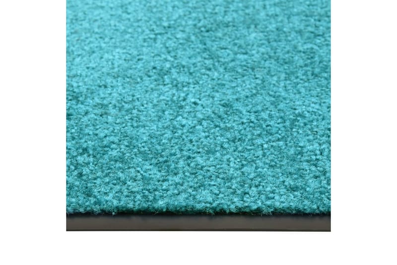 Dørmatte vaskbar turkis 40x60 cm - Blå - Gummiert tepper - Små tepper - Mønstrede tepper - Store tepper - Hall matte - Håndvevde tepper - Dørmatte og entrématte