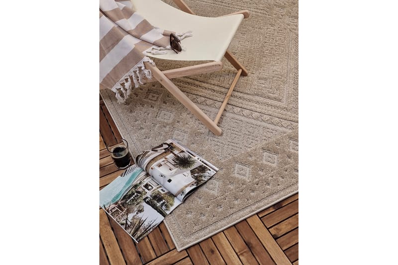 Hampton Flatvevd teppe 200x290 cm Rektangulær - Beige - Tekstiler - Tepper & Matter - Flatvevde tepper