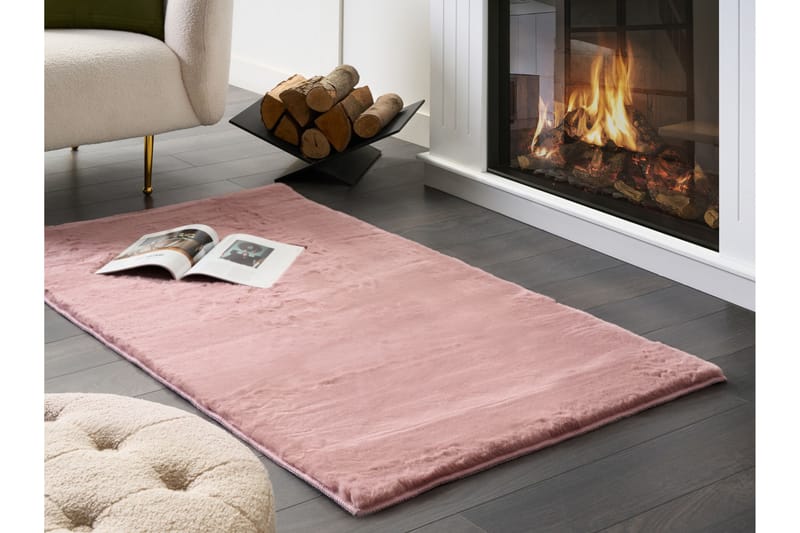 Mirpur Skinnteppe 80x150 cm - Rosa - Skinn & pelstepper