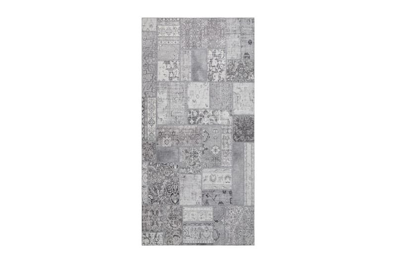 Patchwork Wiltonteppe 80x300 cm Rektangulært - Sølv - Tekstiler - Tepper & Matter - Moderne tepper - Friezematter