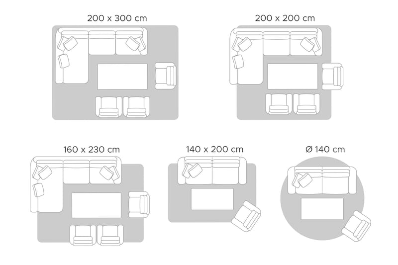 Acarlar Ryeteppe 140x200 cm - Blå - Tekstiler - Tepper & Matter - Moderne tepper - Ryeteppe