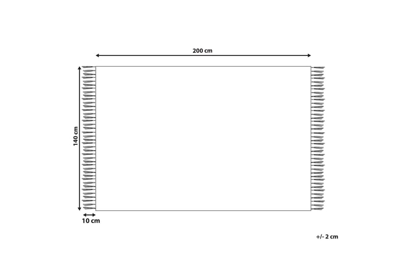 Afsar Bomullsteppe 140x200 cm - Beige - Tekstiler - Tepper & Matter - Moderne tepper - Bomullstepper