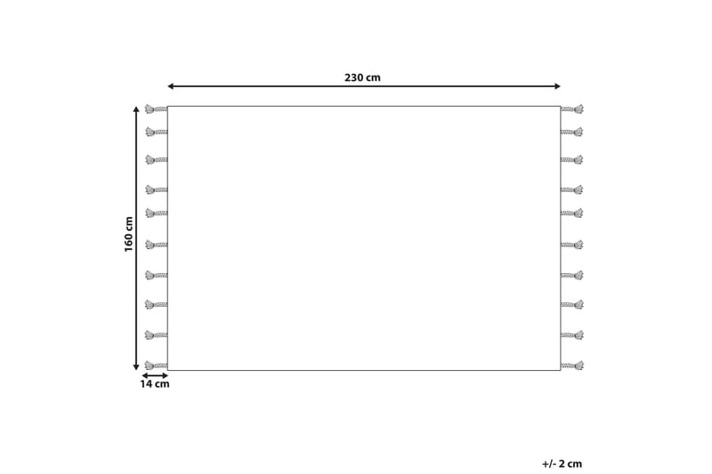 Agadir Bomullsteppe 160x230 cm - Svart/hvit - Tekstiler - Tepper & Matter - Moderne tepper - Bomullstepper