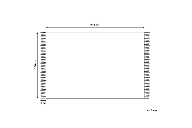 Alkent Ullteppe 160x230 cm - Svart/hvit - Ullteppe