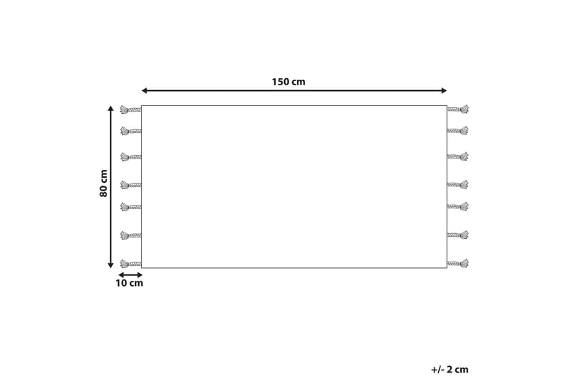 Bitlis Ryeteppe 80x150 cm - Beige - Tekstiler - Tepper & Matter - Moderne tepper - Ryeteppe