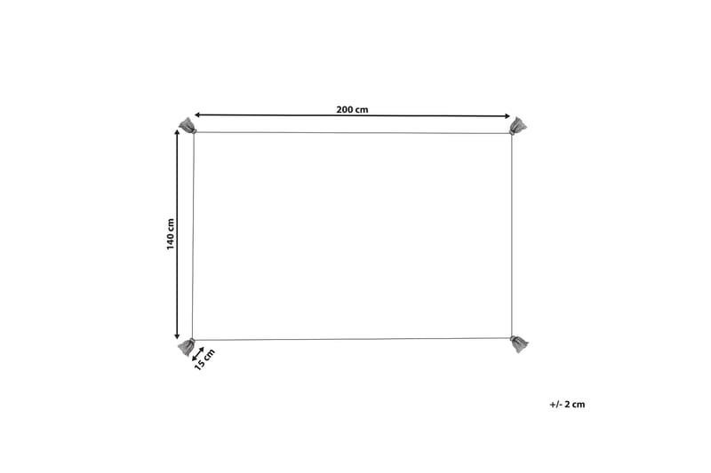 Bolay Bomullsteppe 140x200 cm - Beige - Tekstiler - Tepper & Matter - Moderne tepper - Bomullstepper