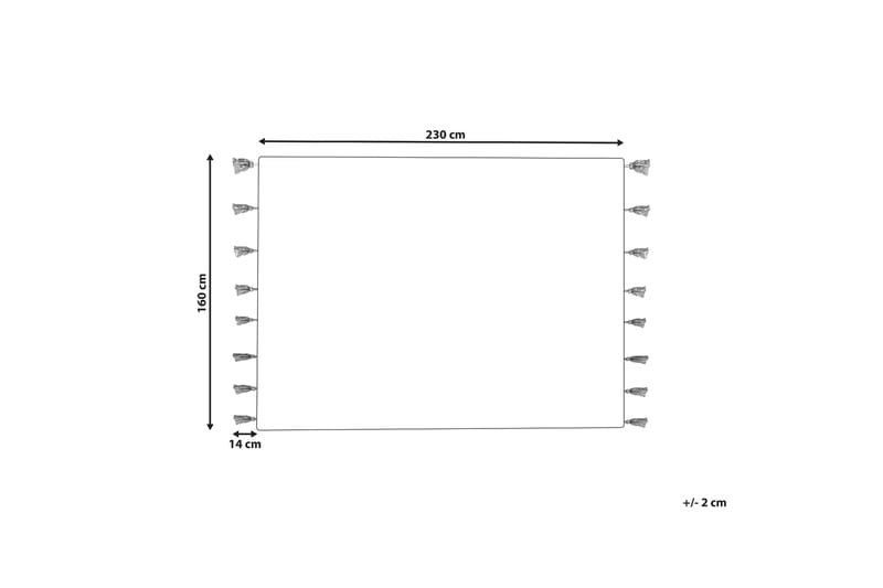 Cavus Bomullsteppe 160x230 cm - Hvit - Tekstiler - Tepper & Matter - Moderne tepper - Bomullstepper