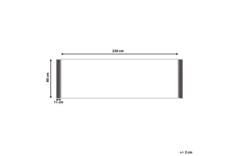 Cetmi Bomullsteppe 80x230 cm - Beige - Tekstiler - Tepper & Matter - Moderne tepper - Bomullstepper