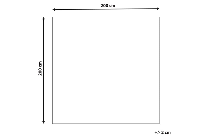 Datca Ullteppe 200x200 cm - Blå - Ullteppe