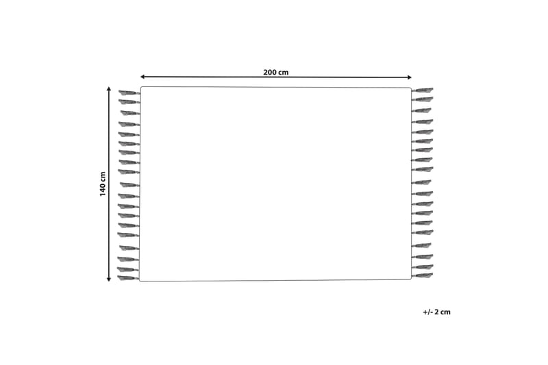 Eray Ryeteppe 140x200 cm - Svart/hvit - Ryeteppe