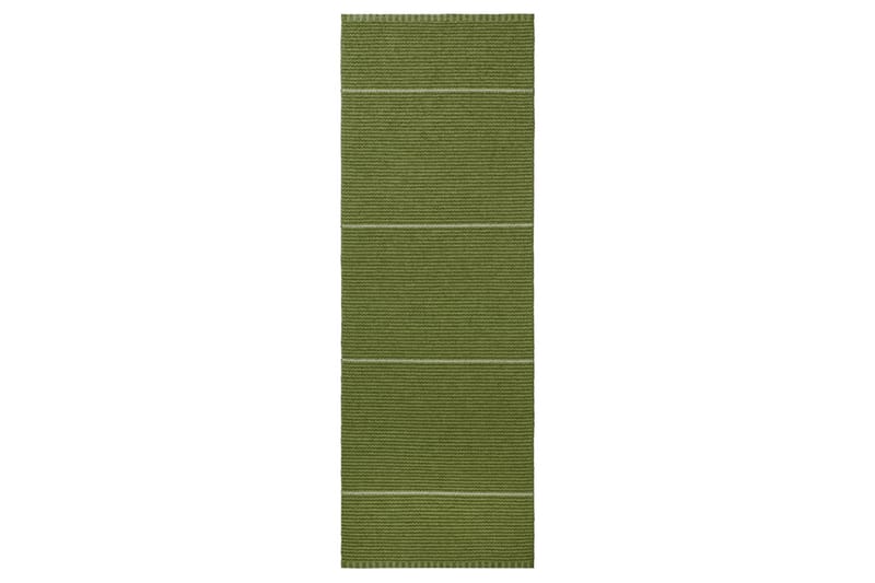 Cleo Fillematte 70x300 cm Olivengrønn - Horredsmattan - Gummiert tepper - Små tepper - Mønstrede tepper - Fillerye - Store tepper - Håndvevde tepper