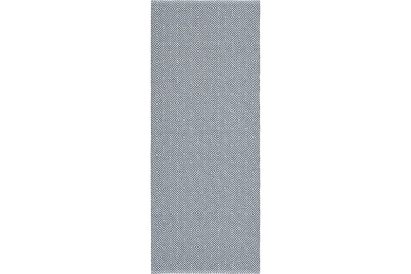 Sweet Fillematte 80x150 cm Blå - Horredsmattan - Gummiert tepper - Små tepper - Mønstrede tepper - Fillerye - Store tepper - Håndvevde tepper