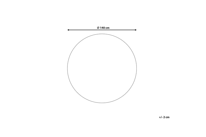 GesiIi Ryeteppe 140 cm Rund - Oransje - Ryeteppe