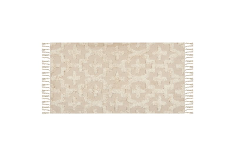 Itangar Bomullsteppe 80x150 cm - Beige - Tekstiler - Tepper & Matter - Moderne tepper - Bomullstepper