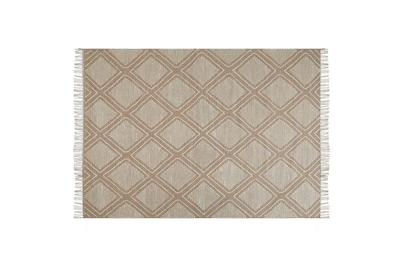 Kacem Bomullsteppe 140x200 cm - Beige - Tekstiler - Tepper & Matter - Moderne tepper - Bomullstepper