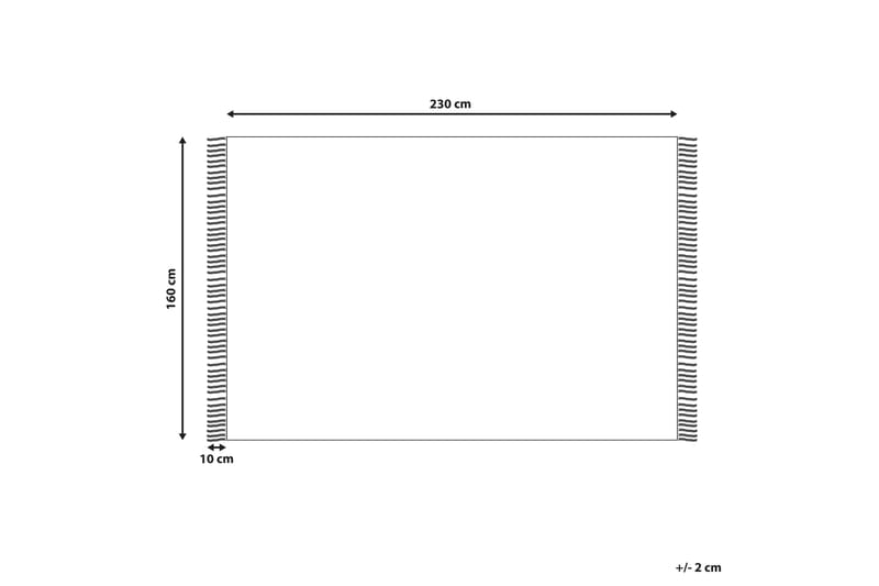 Konur Bomullsteppe 160x230 cm - Beige - Tekstiler - Tepper & Matter - Moderne tepper - Bomullstepper