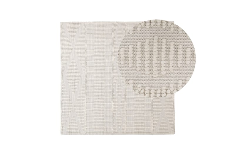 Lapseki Ullteppe 200x200 cm - Beige - Ullteppe