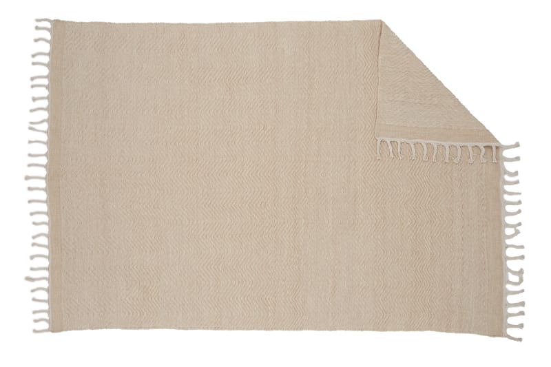 Loke Ullteppe 160x230 cm Rektangulær - Beige - Tekstiler - Tepper & Matter - Moderne tepper - Ullteppe