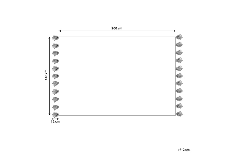 Nigde Ryeteppe 140x200 cm - Rød - Tekstiler - Tepper & Matter - Moderne tepper - Ryeteppe