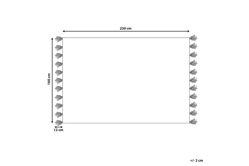 Nigde Ryeteppe 160x230 cm - Rød - Tekstiler - Tepper & Matter - Moderne tepper - Ryeteppe