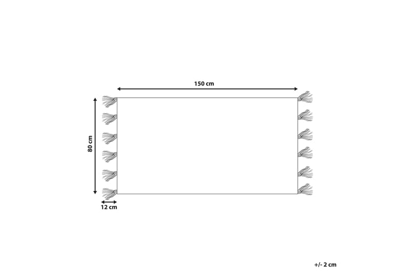 Nigde Ryeteppe 80x150 cm - Rød - Tekstiler - Tepper & Matter - Moderne tepper - Ryeteppe