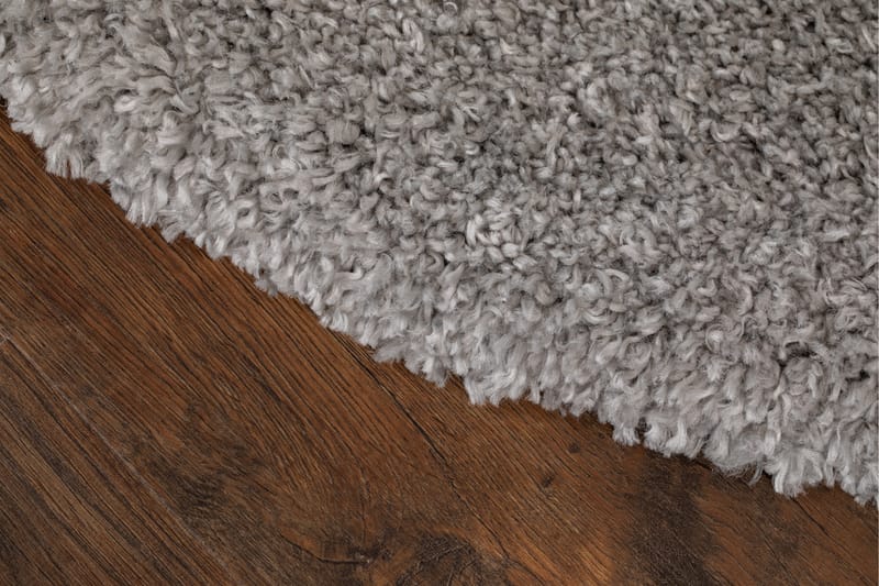 Teddington Ryematte Rund 120 cm - Sølv - Ryeteppe