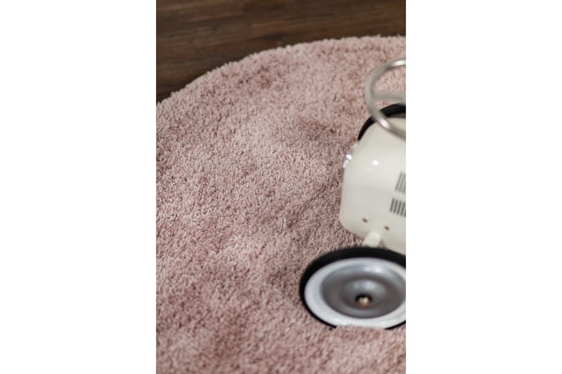 Teddy Ryematte Rund 120 cm Dusty Pink - Rosa - Tekstiler - Tepper & Matter - Moderne tepper - Ryeteppe