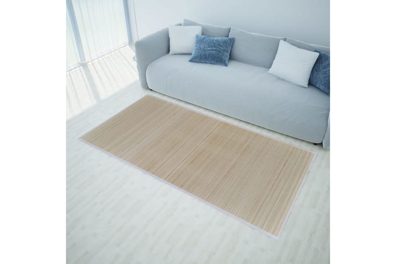 Rektangulrt gulvteppe 150 x 200 cm naturlig bambus - Beige - Tekstiler - Tepper & Matter - Moderne tepper - Sisaltepper