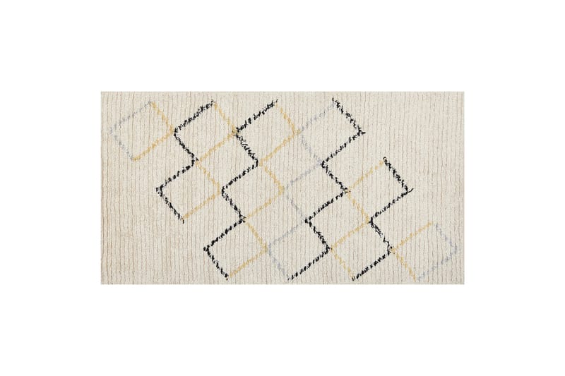 Tezpur Bomullsteppe 80x150 cm - Beige - Bomullstepper