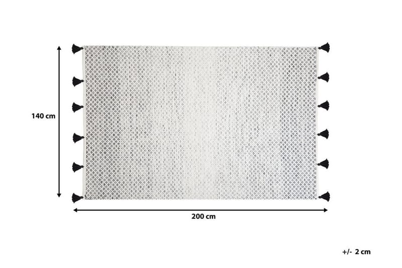 Inwood Matte 140x200 cm - Svart - Ullteppe