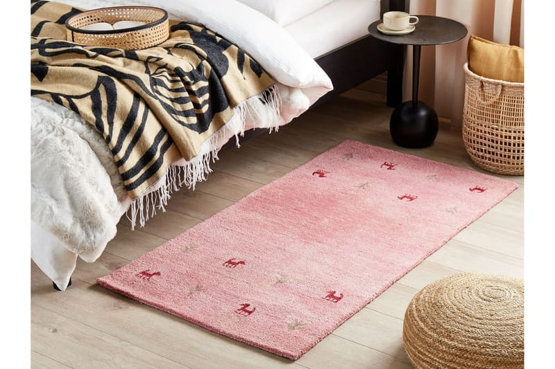 Yulafi Ryeteppe 80x150 cm - Rosa - Tekstiler - Tepper & Matter - Moderne tepper - Ryeteppe