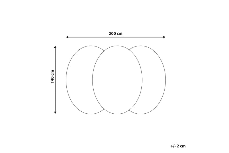 Zabol Ullteppe 140x200 cm Oval - Svart/hvit - Ullteppe