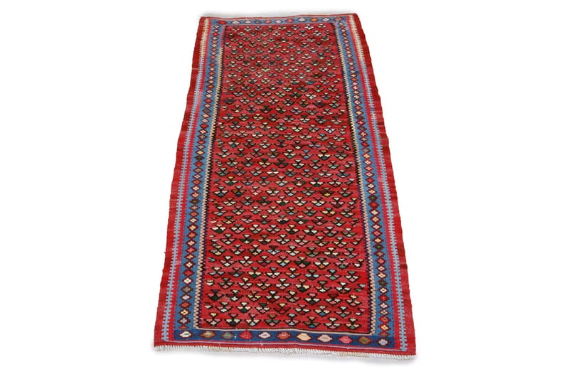 Håndknyttet Persisk Matte 100x226 cm Kelim - Rød / Blå - Tekstiler - Tepper & Matter - Orientalske tepper - Kelimtepper