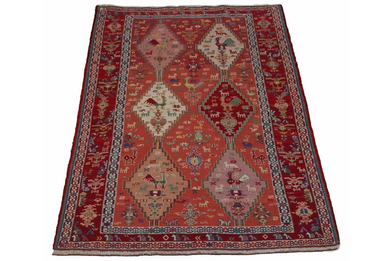 Håndknyttet Persisk Matte Varni 115x198 cm Kelim - Kobber/Rød - Tekstiler - Tepper & Matter - Orientalske tepper - Kelimtepper