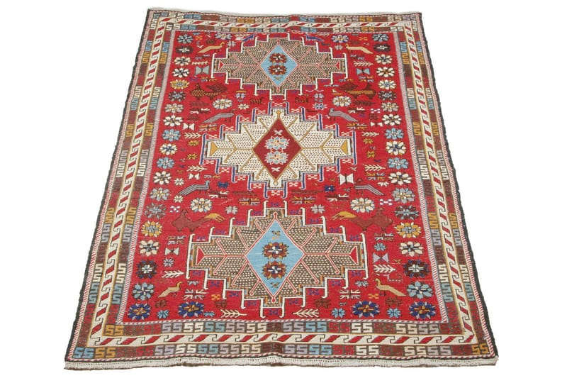 Håndknyttet Persisk Matte Varni 124x205 cm Kelim - Rød / Beige - Tekstiler - Tepper & Matter - Orientalske tepper - Kelimtepper