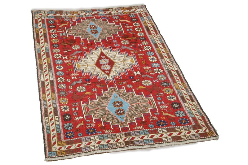 Håndknyttet Persisk Matte Varni 124x205 cm Kelim - Rød / Beige - Tekstiler - Tepper & Matter - Orientalske tepper - Kelimtepper