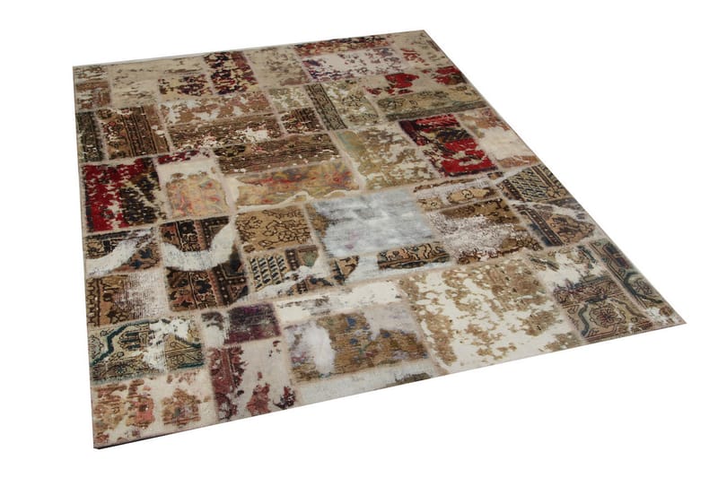 Håndknyttet Persisk Lappeteppe 168x223 cm - Beige / Brun - Tekstiler - Tepper & Matter - Orientalske tepper - Lappetepper