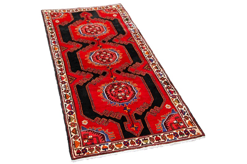 Håndknyttet Eksklusive Persian Nålmatte 115x272 cm Kelim - Mørkeblå/Rød - Tekstiler - Tepper & Matter - Orientalske tepper - Persisk matte