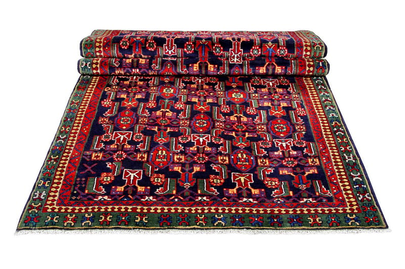 Håndknyttet Persisk Matte 138x300 cm - Mørkeblå/Rød - Tekstiler - Tepper & Matter - Orientalske tepper - Persisk matte