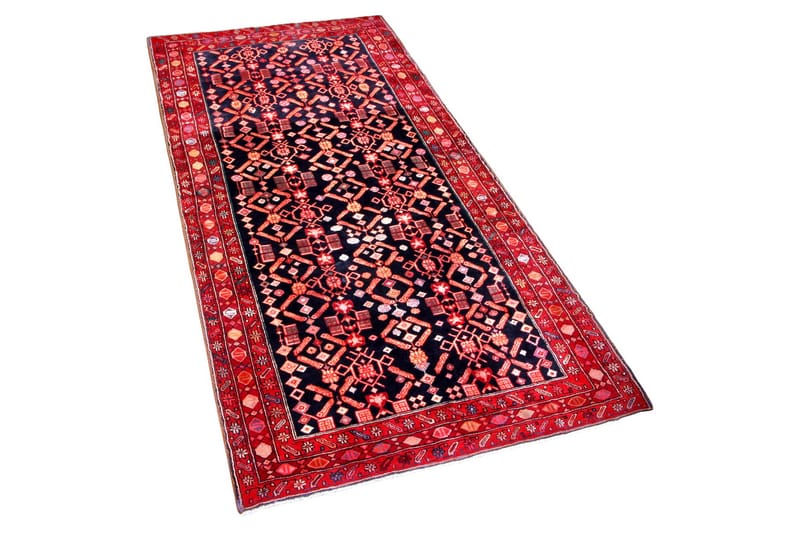 Håndknyttet Persisk Matte 150x330 cm - Mørkeblå/Rød - Tekstiler - Tepper & Matter - Orientalske tepper - Persisk matte