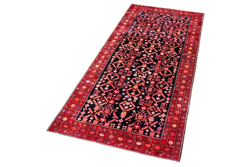 Håndknyttet Persisk Matte 150x330 cm - Mørkeblå/Rød - Tekstiler - Tepper & Matter - Orientalske tepper - Persisk matte