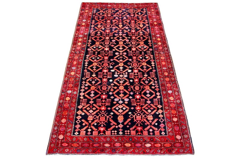 Håndknyttet Persisk Matte 150x330 cm - Mørkeblå/Rød - Tekstiler - Tepper & Matter - Orientalske tepper - Persisk matte