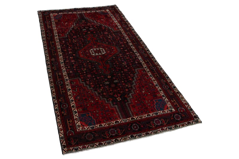 Håndknyttet Persisk Matte 160x322 cm - Rød/Mørkeblå - Tekstiler - Tepper & Matter - Orientalske tepper - Persisk matte